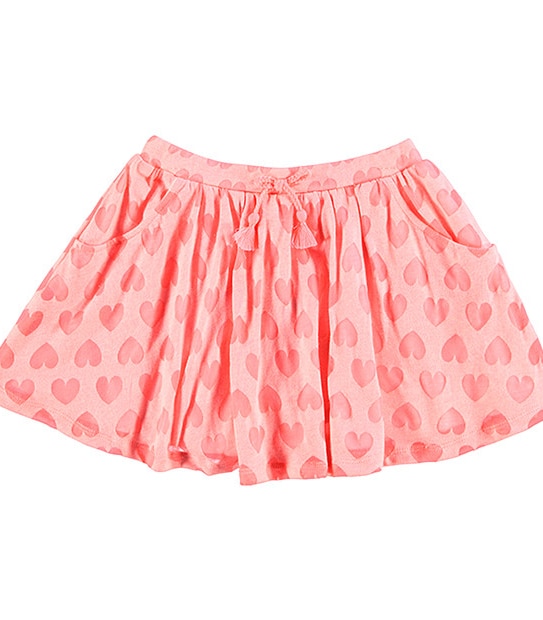 Girls' Burnout Heart Skirt 1 of 3