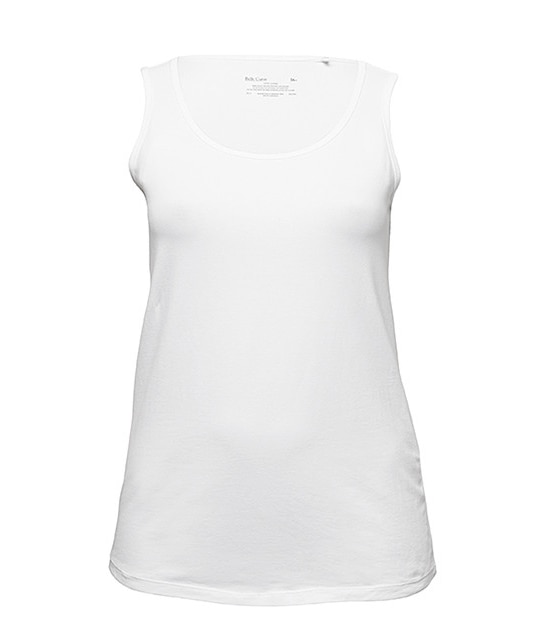 Belle Curve Long Line Tank - White