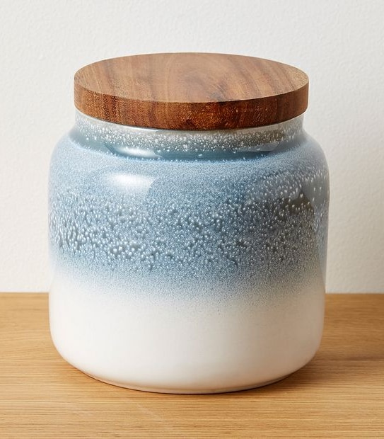 Reactive Glaze Ceramic Canister - Small