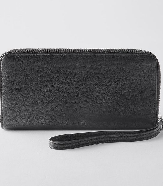 Zip Wrist Strap Wallet - Black