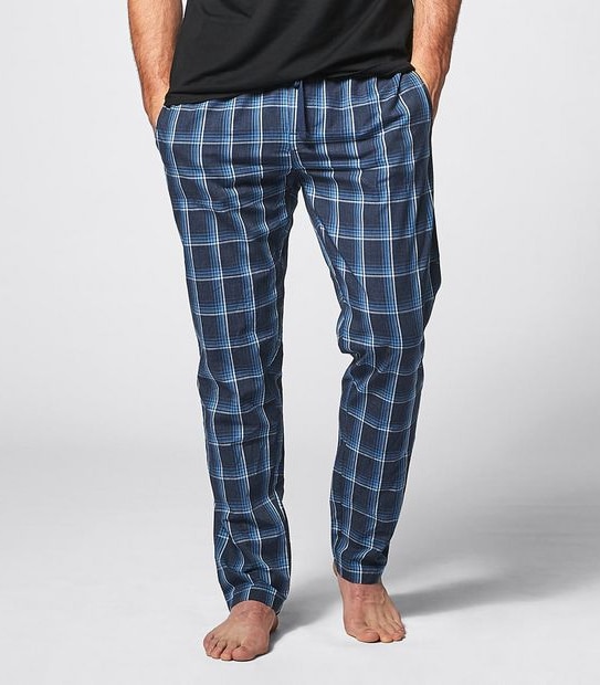 Maxx Poplin Sleep Pants - Blue Check