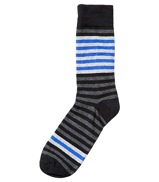 Glimpse Men's Fancy Socks - Blue Grey Stripe