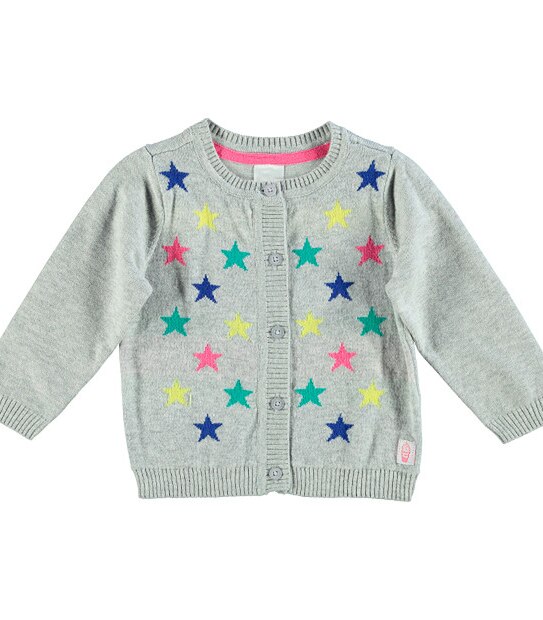 Girls' Long Sleeve Star Cardigan