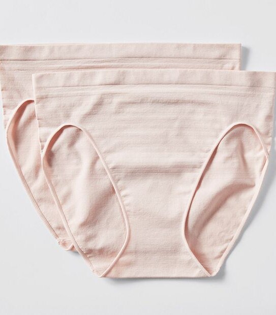 2 Pack Seamfree High Cut Briefs - Crystal Mauve