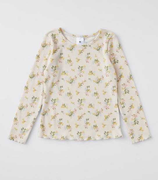 Floral Rib Top