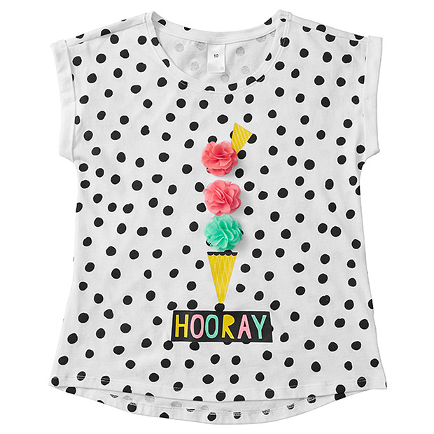 Girls' Short Sleeve Ice Cream T-Shirt 