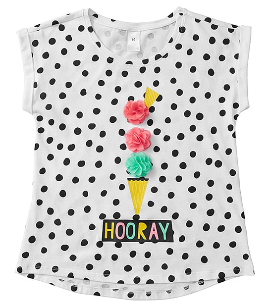 Girls' Short Sleeve Ice Cream T-Shirt