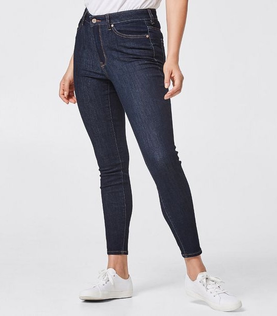 DENIM Sophie Skinny High Rise Ankle Length Jeans - Rinse Blue