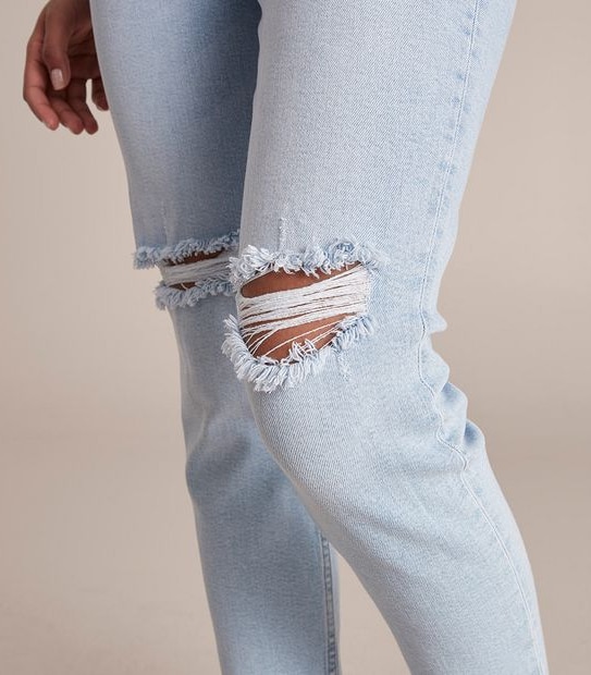 Hayley Denim Slim Leg Distressed Jeans