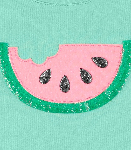 Girls' Short Sleeve Watermelon Print T-Shirt