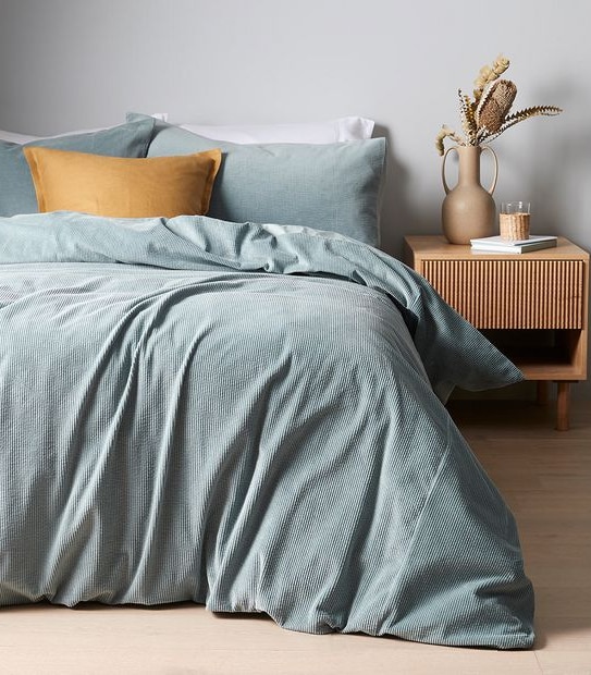 Raine Corduroy Quilt Cover Set - Queen Bed