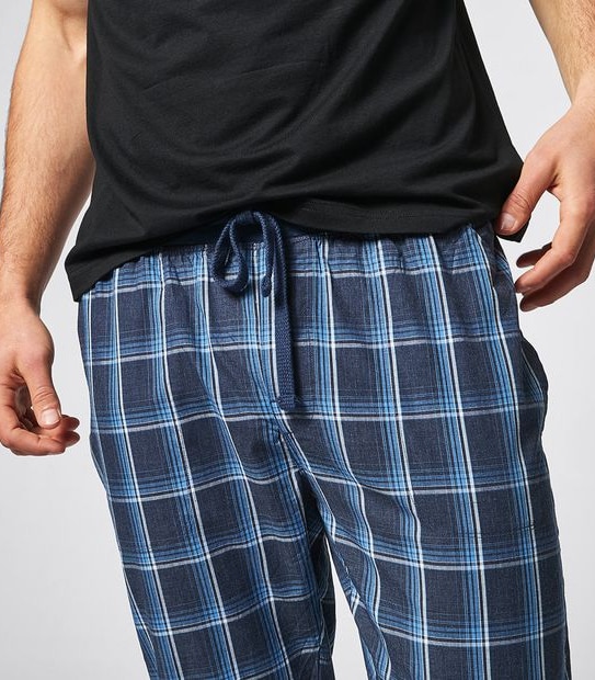 Maxx Poplin Sleep Pants - Blue Check