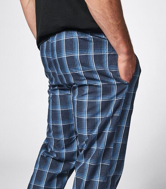 Maxx Poplin Sleep Pants - Blue Check