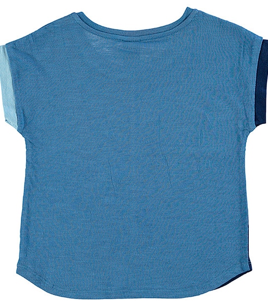 Girls' Short Sleeve Colour Block Panel T-Shirt