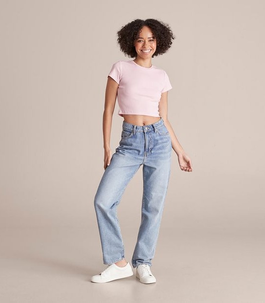 Lily Loves Organic Cotton Rib Baby Crop T-Shirt