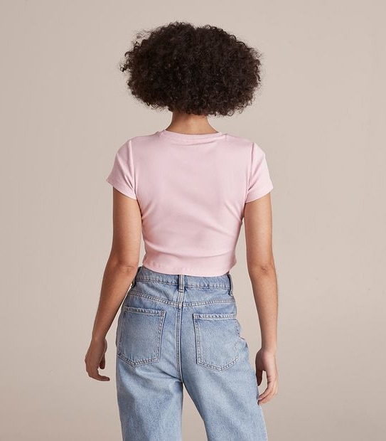 Lily Loves Organic Cotton Rib Baby Crop T-Shirt