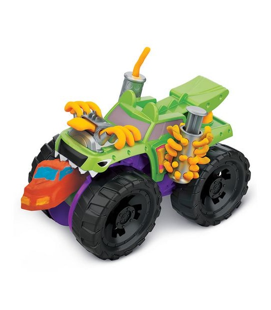 Play-Doh Wheels Chompin' Monster Truck Toy with Car Accessory and 4 Colours