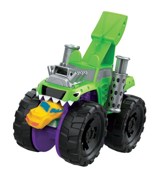 Play-Doh Wheels Chompin' Monster Truck Toy with Car Accessory and 4 Colours