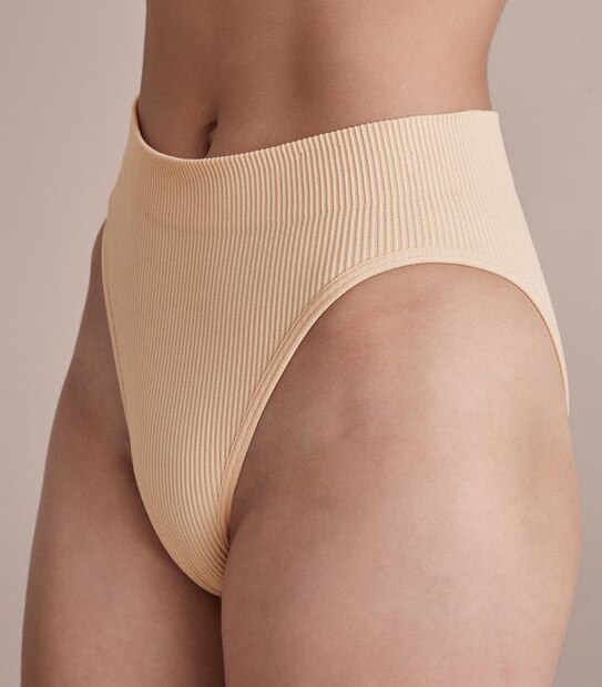 Lily Loves Ribbed Seamfree Hi-Waisted Bikini Briefs; Style: LHB02077