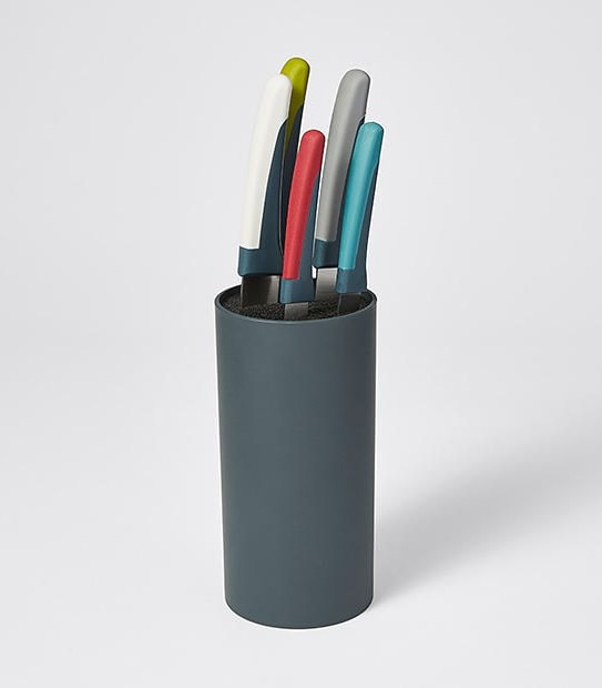 6 Piece Coloured Knife Block Set