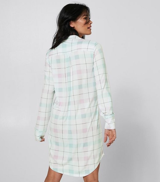 Jersey Nightshirt - Lilac Purple Check
