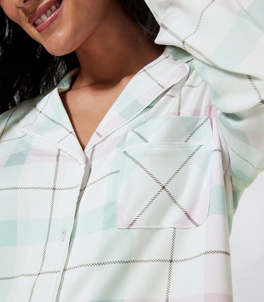 Jersey Nightshirt - Lilac Purple Check