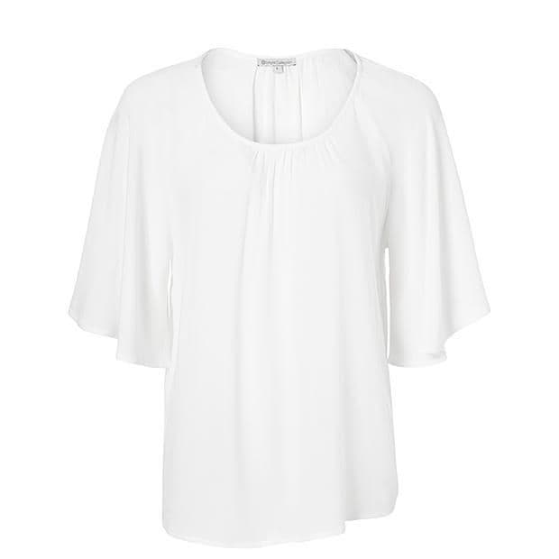 Flutter Sleeve Top White Target Australia