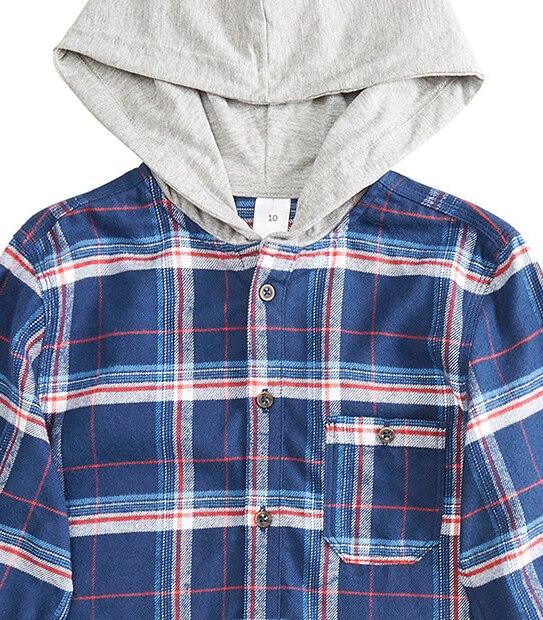 Long Sleeve Hooded Flannelette Shirt 3 of 3