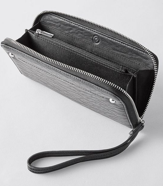 Zip Wrist Strap Wallet - Black