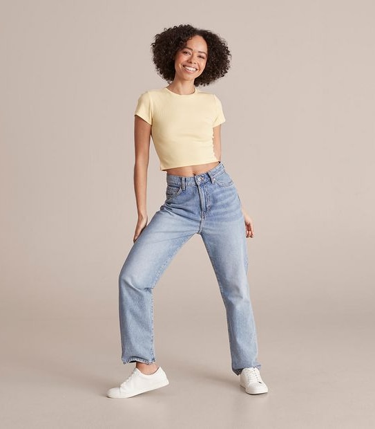 Lily Loves Organic Cotton Rib Baby Crop T-Shirt