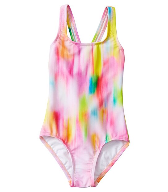 Girls' One Piece Paint Print Bathers
