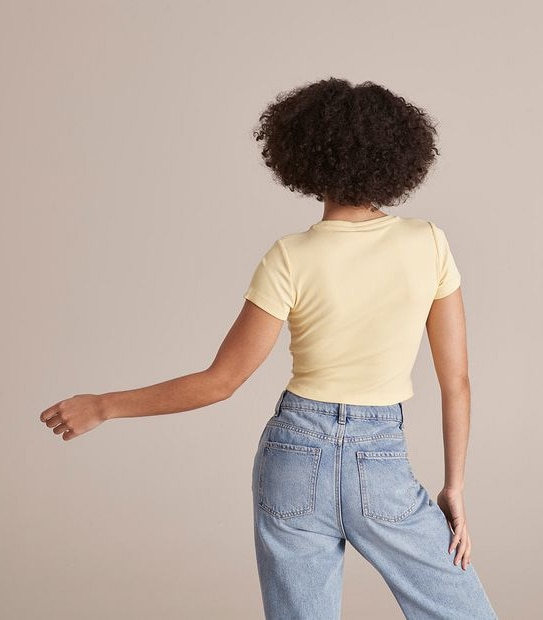 Lily Loves Organic Cotton Rib Baby Crop T-Shirt