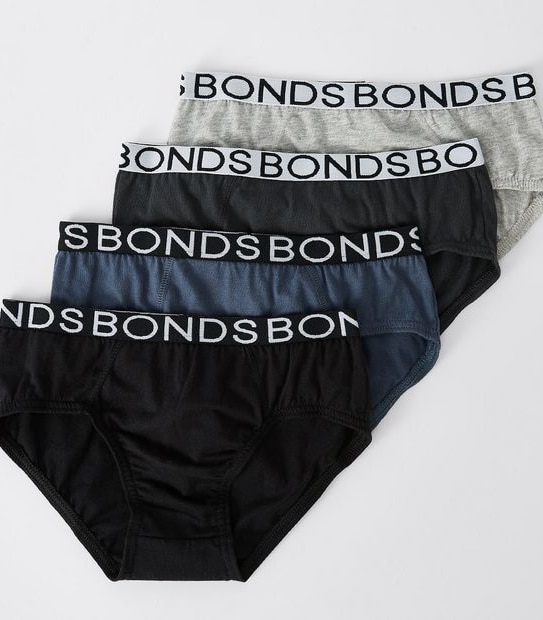 Bonds Boys Briefs 4 Pack