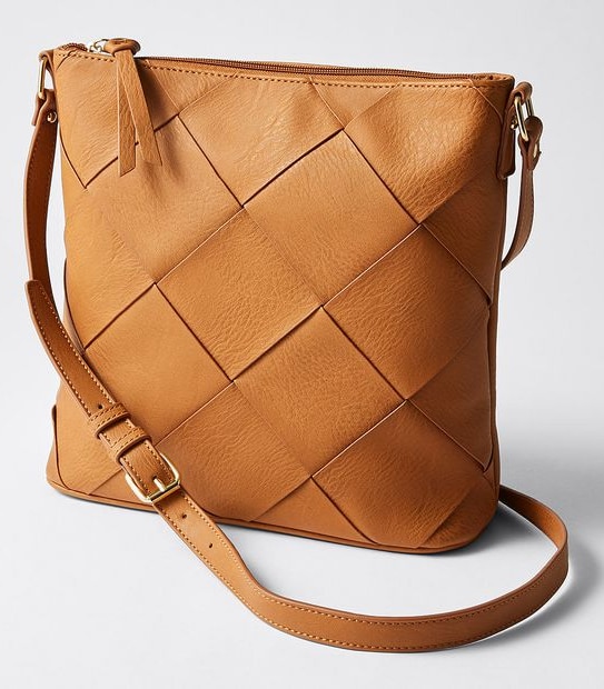 Large Woven Sling Crossbody Bag
