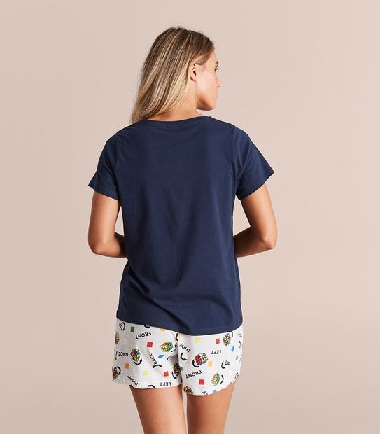 Womens Family Matching Rubiks Pyjama Set