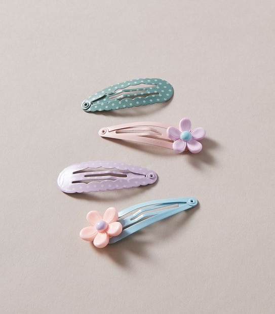 4 Pack Flower Hair Clips