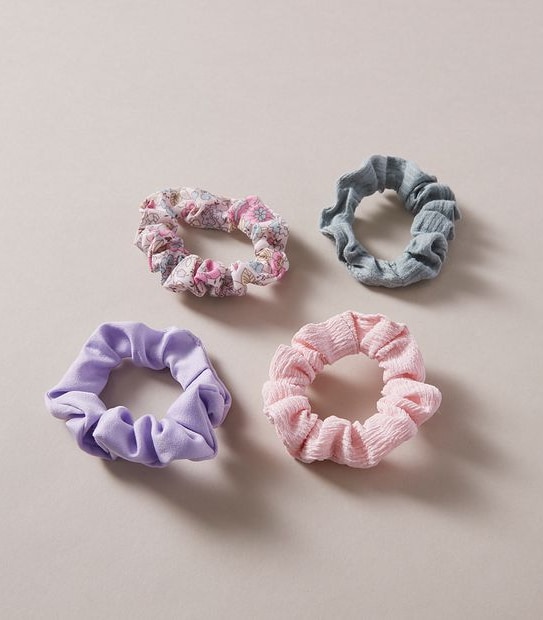 4 Pack Mini Floral Scrunchies