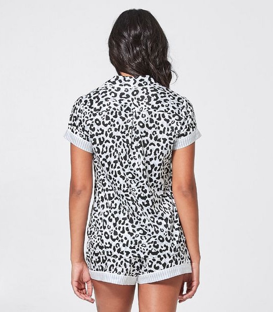 Lily Loves Sleep Shorts - White Animal