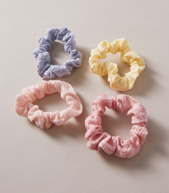 4 Pack Mini Pastel Scrunchies