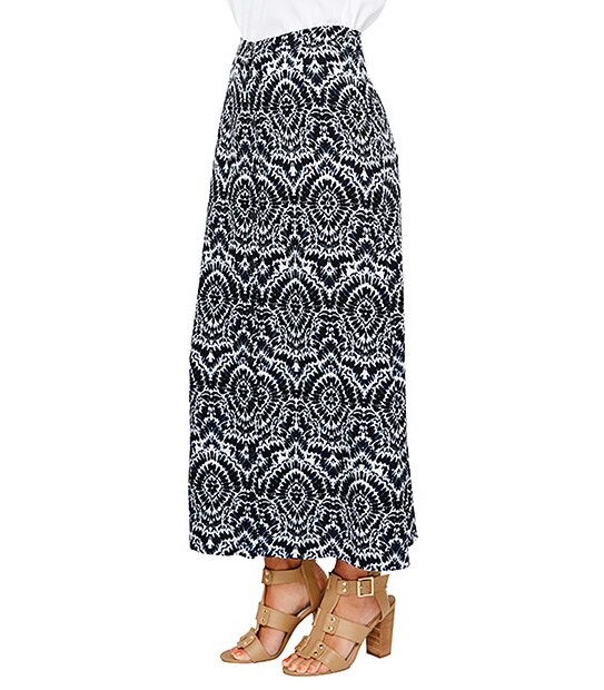 Button Front Maxi Skirt - Tie Dye