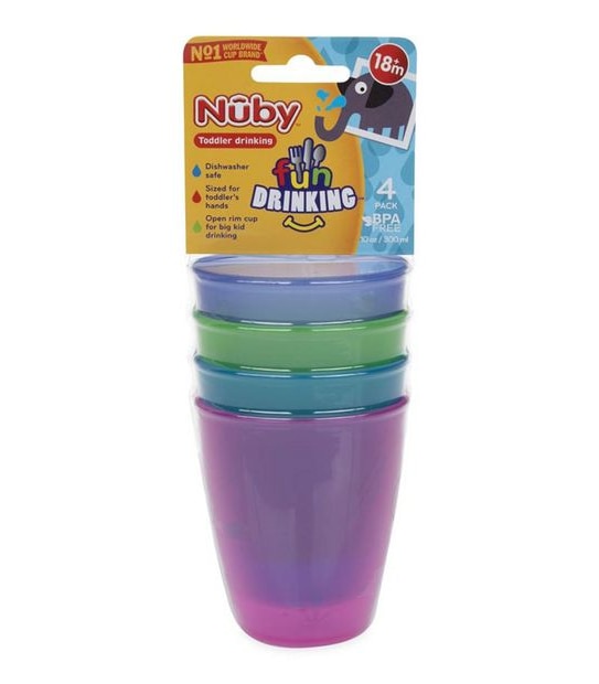 Nuby 4 Pack Toddler Fun Drinking Cups