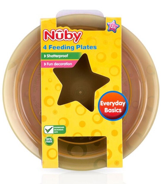 Nuby 4 Pack Feeding Plates