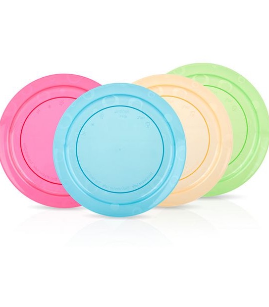 Nuby 4 Pack Feeding Plates