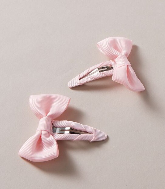 2 Pack Grosgrain Bow Hair Clips