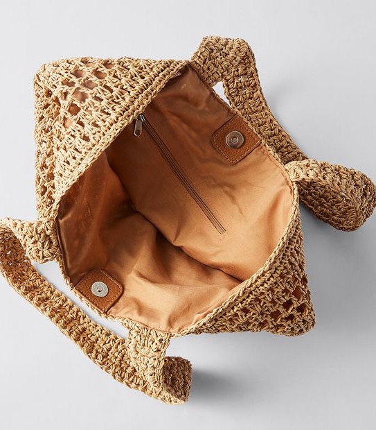 Soft Crochet Tote Bag - Natural