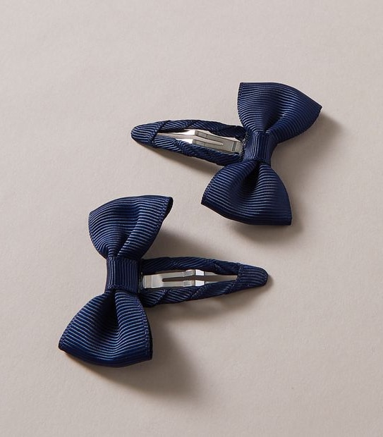2 Pack Grosgrain Bow Hair Clips
