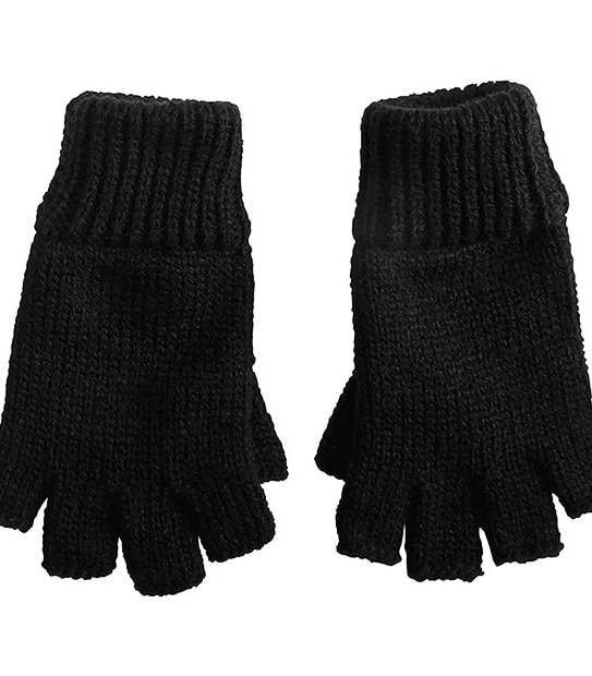Basic Knitted Fingerless Gloves