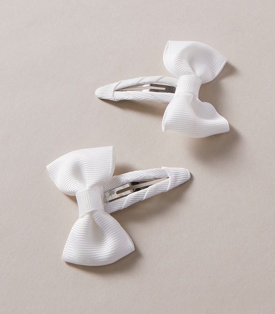 2 Pack Grosgrain Bow Hair Clips