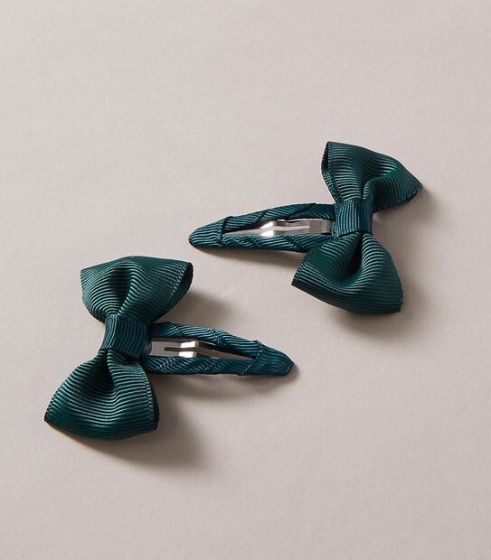 2 Pack Grosgrain Bow Hair Clips