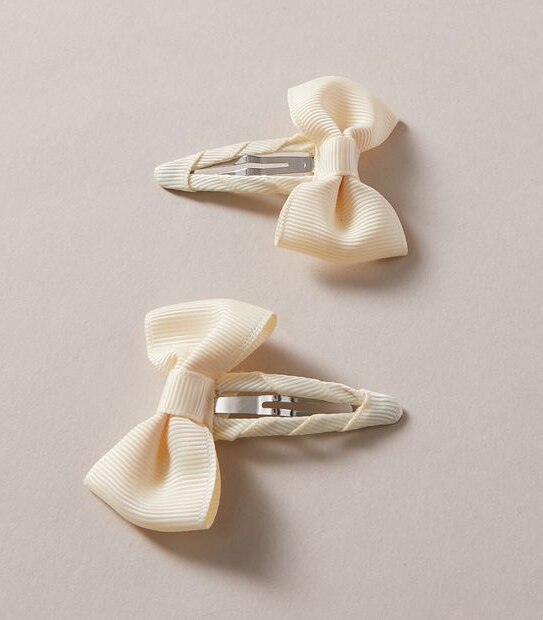 2 Pack Grosgrain Bow Hair Clips
